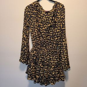 Leopard print mini dress